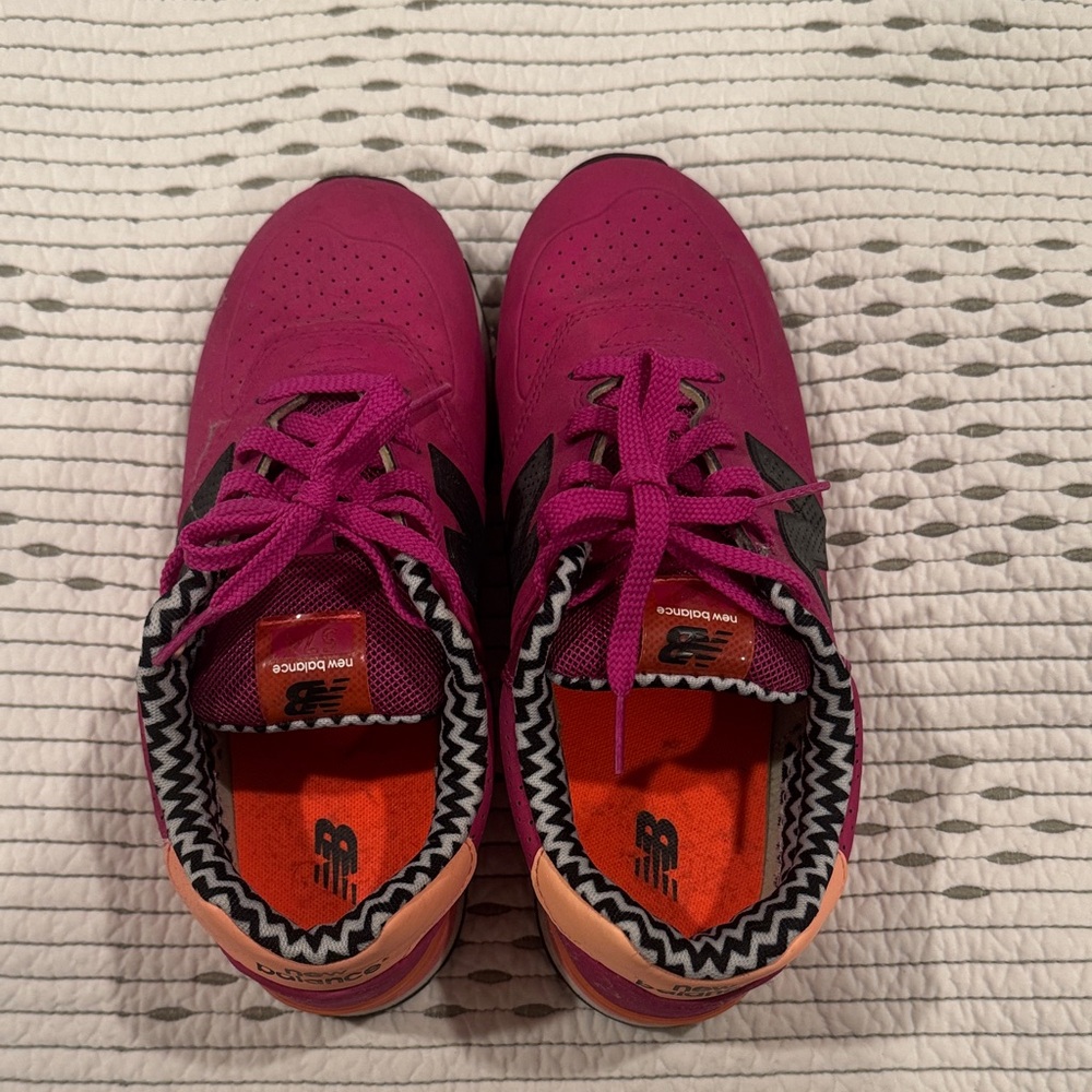 New Balance Fuchsia and Black Sneakers